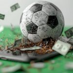 A soccer ball with money